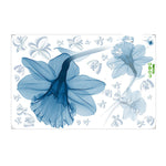 Glimeraid Nordic Blue Flower Ring Decorative Wall Sticker